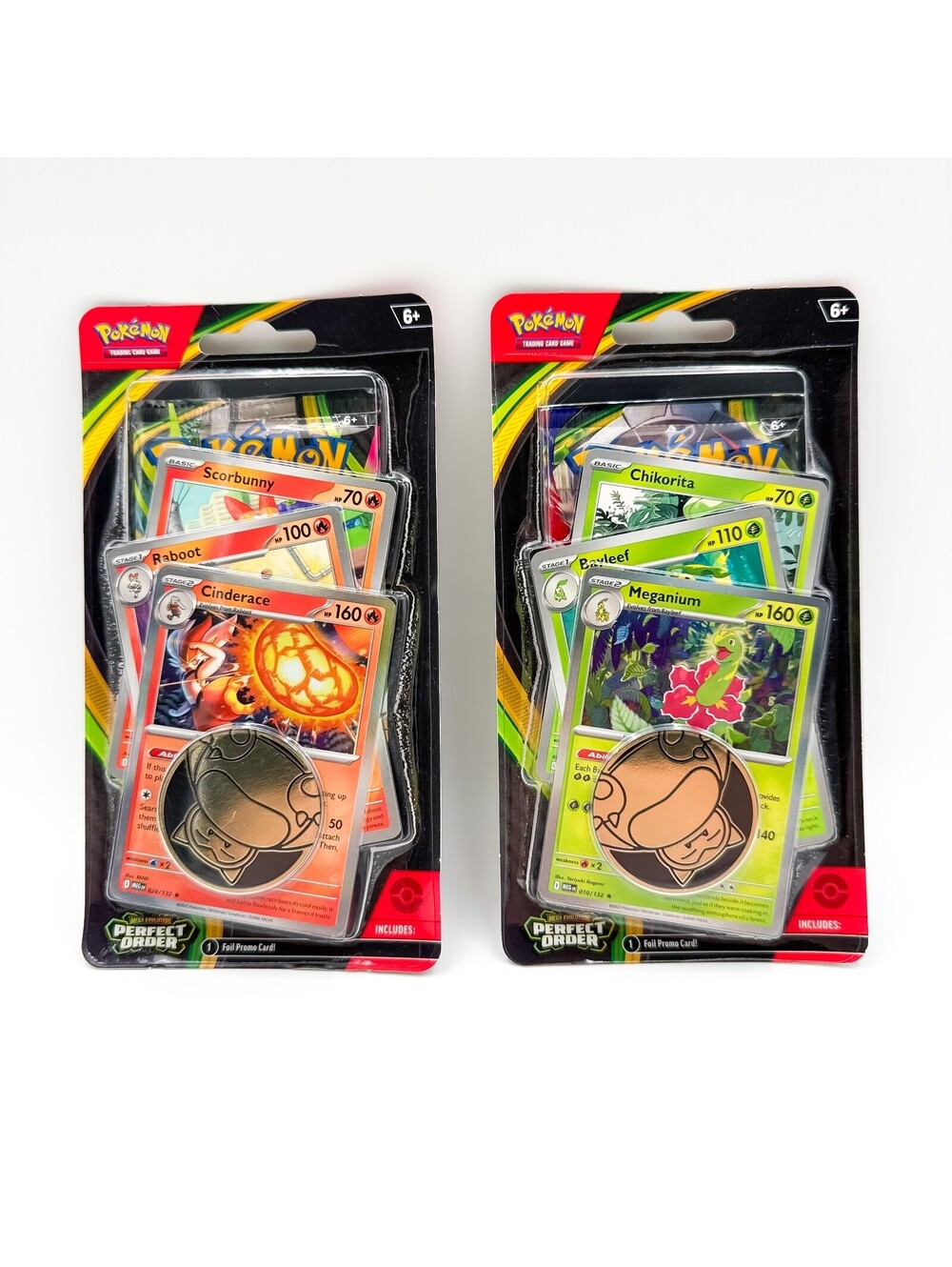 Pokemon Perfect Order 2 Pack Blister Meganium Promo Coin